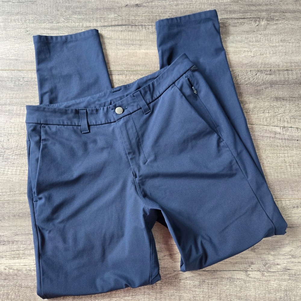 Lululemon Commission Slim Fit Pant 31 Navy Blue Warpstreme Chino